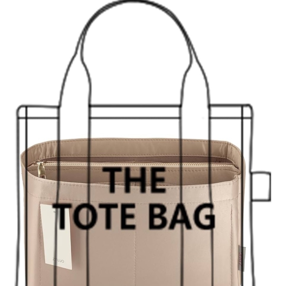 Black Medium tote bag organizer